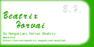 beatrix horvai business card